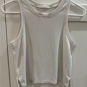 Lululemon Athletica white Ribbed Crop Tank Top